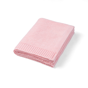Knitted Eco-Friendly 100% Cotton Solid Color Cute Style Customizable Throw <b>Blanket</b> Baby Rectangle Shape 209g-278g <b>Weight</b> Machine - Product Image 2