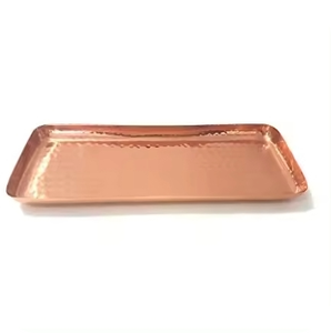 Plateau carré en acier inoxydable plaqué or pas cher pour servir les aliments, les fruits, les légumes, plateau de service en métal pour la cuisine domestique - Product Image 3