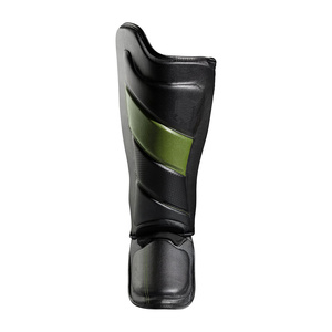 Precio al por mayor RTS Nuevo estilo Negro Verde Piel sintética Protectores de espinilla Equipo de entrenamiento de Kickboxing para todas las estaciones AI-SG-907 - Product Image 3
