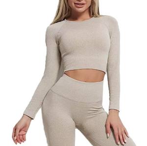 Conjunto Deportivo Fitness 2026 Talla Grande, Impermeable, Transpirable, Elástico, de Secado Rápido, Cintura Alta, Levanta Glúteos, para Correr al Aire Libre, Manga Larga, para Yoga - Product Image 1