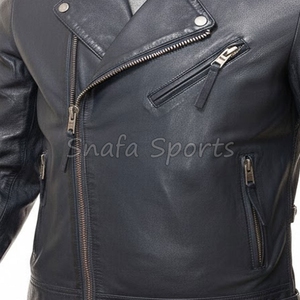 Veste d'hiver chaude et épaisse, manteau d'extérieur personnalisé, veste en cuir d'extérieur pour hommes avec logo personnalisé. - Product Image 3