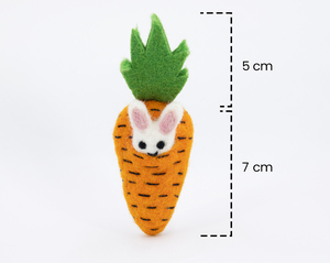 Felt & Yarn Wool Felt Easter Bunny Carrot Garland-Easter Gift for Kids Farmhouse Decor - Product Image 5