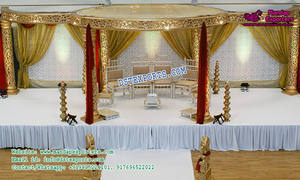 Mandap de mariage sur le thème de l'éléphant ancien, Mandap indien en forme de trompe d'éléphant, Mandap de mariage époustouflant en forme de trompe d'éléphant, pour événements en Australie - Product Image 6