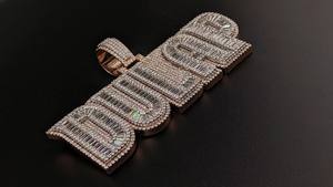 Colgante Personalizado de Plata de Ley 925 con Moissanita y Diamantes, Estilo Hip Hop, con Nombre, para Hombre - Product Image 6