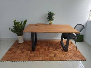 Dalles de terrasse en bois emboîtables DIY 30 x 30 cm pour patio, intérieur, balcon, terrasse, jardin, installation facile, imperméables, ignifuges, antidérapantes - Product Image 5