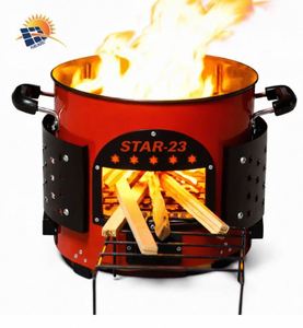 Estufa de leña multiusos con rejilla de hierro fundido a precio mayorista por exportador para cocina interior y camping al aire libre - Product Image 1