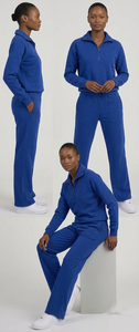 Women's Jogging Tracksuit / Women Drop Shoulder Half Zipper Loose Fit Sweatpants <b>Side</b> Pockets Winter Tracksuit Ladies - Product Image 5