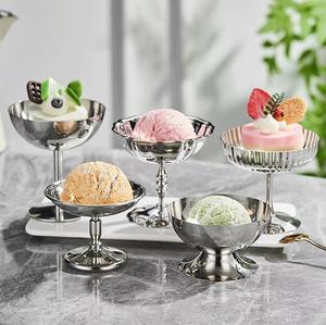 Elegante Tazón de Metal para Helado, de Acero Inoxidable, para Servir Helados y Postres - Product Image 2