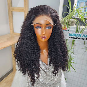 Perruque de cheveux vierges vietnamiens Super Double Drawn, bouclés style birman, couleur naturelle, avec closure en dentelle HD 5x5, 26 pouces, qualité supérieure - Product Image 3