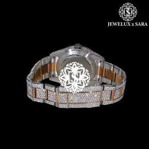 Reloj de Diamantes Mossiante de Lujo y Calidad Premium, Completamente Cubierto de Diamantes, con Acero Inoxidable, para Fiestas y Eventos, Disponible para la Venta - Product Image 4