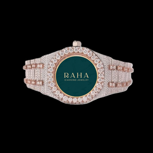 Reloj de Cuarzo con Moissanita para Mujer, Caja de Acero Inoxidable, Movimiento Analógico ETA, Correa de Acero Inoxidable, Cierre de Mariposa, Elegante y Lujoso, Resistente al Agua 5BAR - Product Image 4