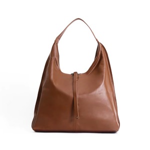 Sac à bandoulière en cuir véritable pour femme, grande capacité, sac hobo souple, élégant, professionnel, à deux fermetures éclair, pour le quotidien - Product Image 1