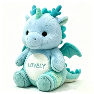 Peluche de dragón de cara redonda personalizado con vientre bordado, adorable peluche de dragón gordo con colores pastel para regalar - Product Image 5