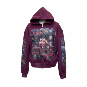 Sweat à capuche zippé pour homme de qualité supérieure, imprimé numériquement avec logos personnalisés, confortable et respirant. - Product Image 3