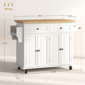 Kitchen Storage Cabinet for Organization and Presentation Kitchen Island with Stylish Design - Product Image 4
