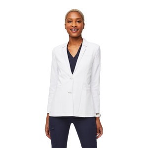 Blouse de laboratoire pour femmes, marque privée OEM, 200 GSM, coton et polyester, blouse médicale professionnelle, manches longues, uniforme d'hôpital - Product Image 2