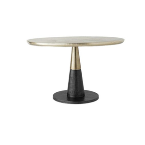 Base ronde en métal plaqué or de haute qualité, double teinte, avec dessus noir, fabriquée en Inde, à un prix impressionnant - Product Image 1