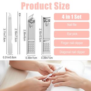 New Arrival Pocket <b>Nail</b> Care Set Precision Clippers <b>Nail</b> File Ear Cleaner Compact with Beauty Grooming Pouch - Product Image 6