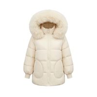 Manteau d'hiver long matelassé en polyester noir olive personnalisé pour femme avec capuche en fourrure et poches