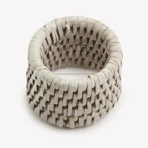Anneau de serviette de mariage en bambou naturel, fait à la main, écologique, accessoire de table léger, artisanat vietnamien - Product Image 3