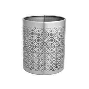 Elegante soporte para cubiertos de acero inoxidable con diseño de grabado Juego de utensilios de cocina - Product Image 1