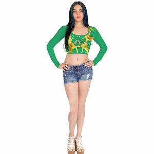 เสื้อครอปท็อปผู้หญิง น้ำหนักเบา ใส่สบาย ผลิตจากวัสดุทนทาน สำหรับขายออนไลน์ - Product Image 2