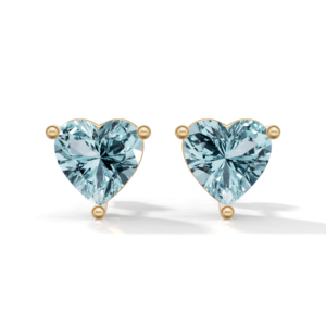 Heerani Jewels Moonstone 925 Sterling Silver Heart Shape IGI Certified Trendy <b>Stud</b> Vermeil Unisex All Religion Wedding <b>Earrings</b> - Product Image 1
