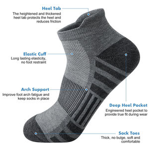 Calcetines Deportivos Transpirables para Baloncesto, Correr, Trotar, con Agarre, Compresión, para Entrenamiento, Gimnasio, Tobilleros, con MOQ Bajo - Product Image 3