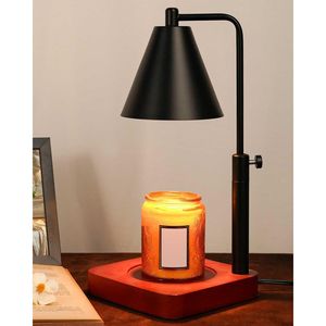 Lampe chauffe-bougie noire moderne avec minuterie, cadeau d'anniversaire pour homme, papa, femme, maman, bougies en pot réglables - Product Image 1