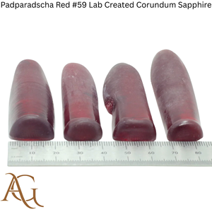 Rojo Padparadscha # 59 Esferas de Corindón Sintético Cultivado en Laboratorio, Gema Simulada de Fusión por Llama, Corte Lapidario - Product Image 4