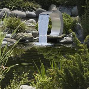 17.7 \ "X 11.8 \" X 23.6 \ "giardino in acciaio inox cascata piscina fontana - Product Image 5