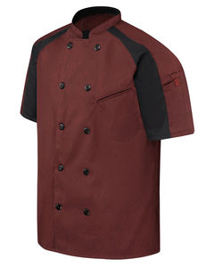 Veste de chef unisexe à manches longues, tissée, fermeture boutonnée, design classique, matière polyester/coton pour hommes et femmes, restaurant, bar - Product Image 4