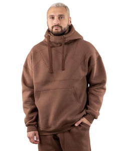 Sweat à capuche pour homme de haute qualité, pull d'hiver en molleton, 100% coton, coupe ample, décontracté, respirant, séchage rapide - Product Image 1