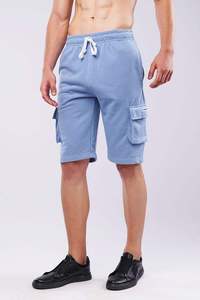 Short de bain boxer sportif pour homme, taille basse, en tricot uni Spandex/Nylon, avec cordon de serrage, séchage rapide, design tendance avec poche arrière - Product Image 4