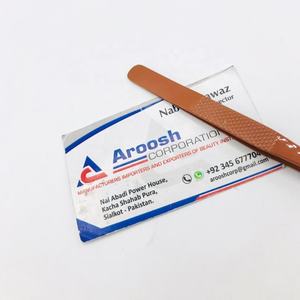 แหนบต่อขนตา J-Curve สแตนเลสทนทานปลายแหลมเคลือบน้ำตาล - Product Image 4