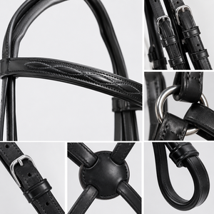 Bridon d'équitation en cuir pour cheval, confortable, réglable, pour l'entraînement, équipement équestre durable - Product Image 3