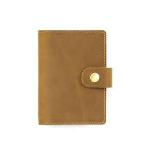 Cartera Porta Pasaporte de Cuero Marrón Vintage con Cierre de Broche de Latón, Logotipo y Color Personalizados, Uso en las Cuatro Estaciones - Product Image 6