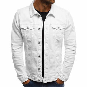 Men's Jackets Vintage Style Custom Design Denim Jacket for Men Most Popular Product Lightweight Men's Denim Jacket In Wholesale - Product Image 2