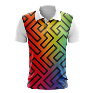 Chemises polo de travail pour hommes avec logo personnalisé, sublimation, 95% polyester, 5% élasthanne, chemises polo de golf pour hommes - Product Image 1