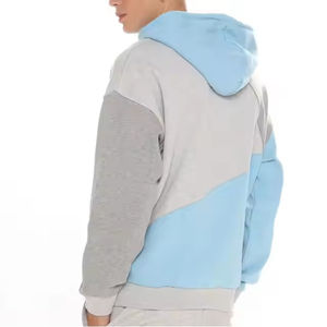 Wholesale OEM Men Plain Sweat Suits with Contrast Stripe Hooded <b>Jackets</b> Men Jogging Tracksuit with Hood - Product Image 3