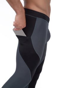 Custom Wholesale Uzas Sports Mens <b>Slim</b> Fit Compression <b>Leggings</b> Full Length Spandex/Polyester Elastic Waist Breathable Quick Dry - Product Image 5