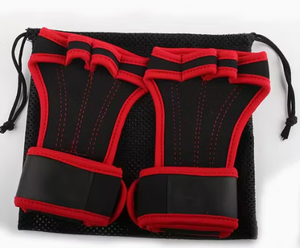 Guantes Deportivos Transpirables de Medio Dedo con Soporte para Muñeca, Estilo Liso Negro y Azul, para Primavera y Otoño - Product Image 2