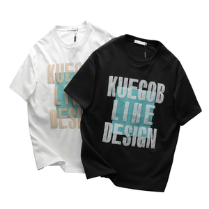 T-shirt graphique surdimensionné pour hommes et femmes sérigraphié T-shirt unisexe d'été LOGO personnalisé entièrement imprimé - Product Image 6