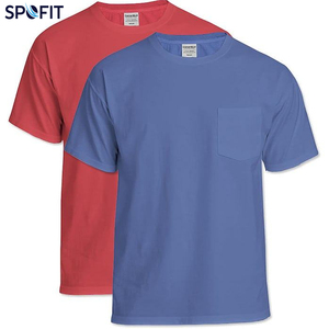 Camiseta Deportiva para Hombre, 7900, 180g, Tela de Rizo Estampada, con Bolsillo, Corte Holgado, Talla Grande, Transpirable, Cuello Redondo - Product Image 3