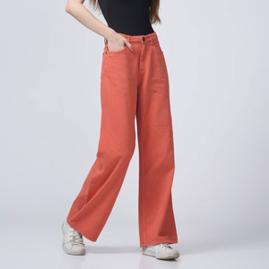 Ropa Casual en Línea, Pantalones Vaqueros de Mujer con Estampado Moderno, Servicio OEM, Precio Bajo, Ropa Exterior Moderna, Jeans de Mujer - Product Image 1