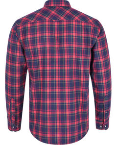 Chemise en flanelle à carreaux pour homme, manches longues, en coton tricoté, décontractée, pour le travail ou la moto - Product Image 3