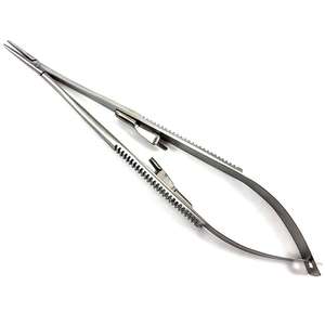 Castroviejo Needle Holder With Lock 18cm German Quality Surgical Needle Holder Forceps Straight <b>Suture</b> Instruments By Dentavex - Product Image 3
