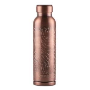 Botella de agua de cobre con acabado martillado, aislada térmicamente, para viajes al aire libre, senderismo, camping, adultos, diseño vintage. - Product Image 4