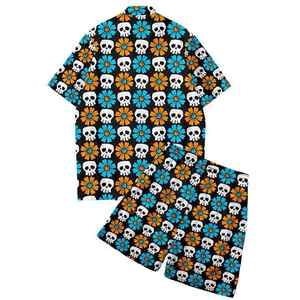 Conjunto Deportivo GENERSA para Hombre, Camisa de Manga Corta de Pana Negra Sólida Sin Elástico, Pantalones Cortos con Cintura Elástica, Ligero, Transpirable, Casual - Product Image 6
