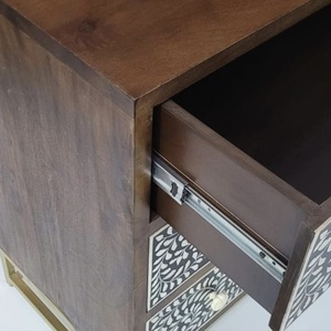ILAHI's Bone Inlay <b>Drawer</b> Modern Design Agate Detailing <b>Storage</b> Portable Home Furniture - Product Image 5